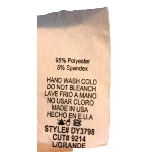 Ces‎ Femme Womens Ruffle Dress Size Large Baby Blue SS Pullover Stretch - Picture 2 of 3